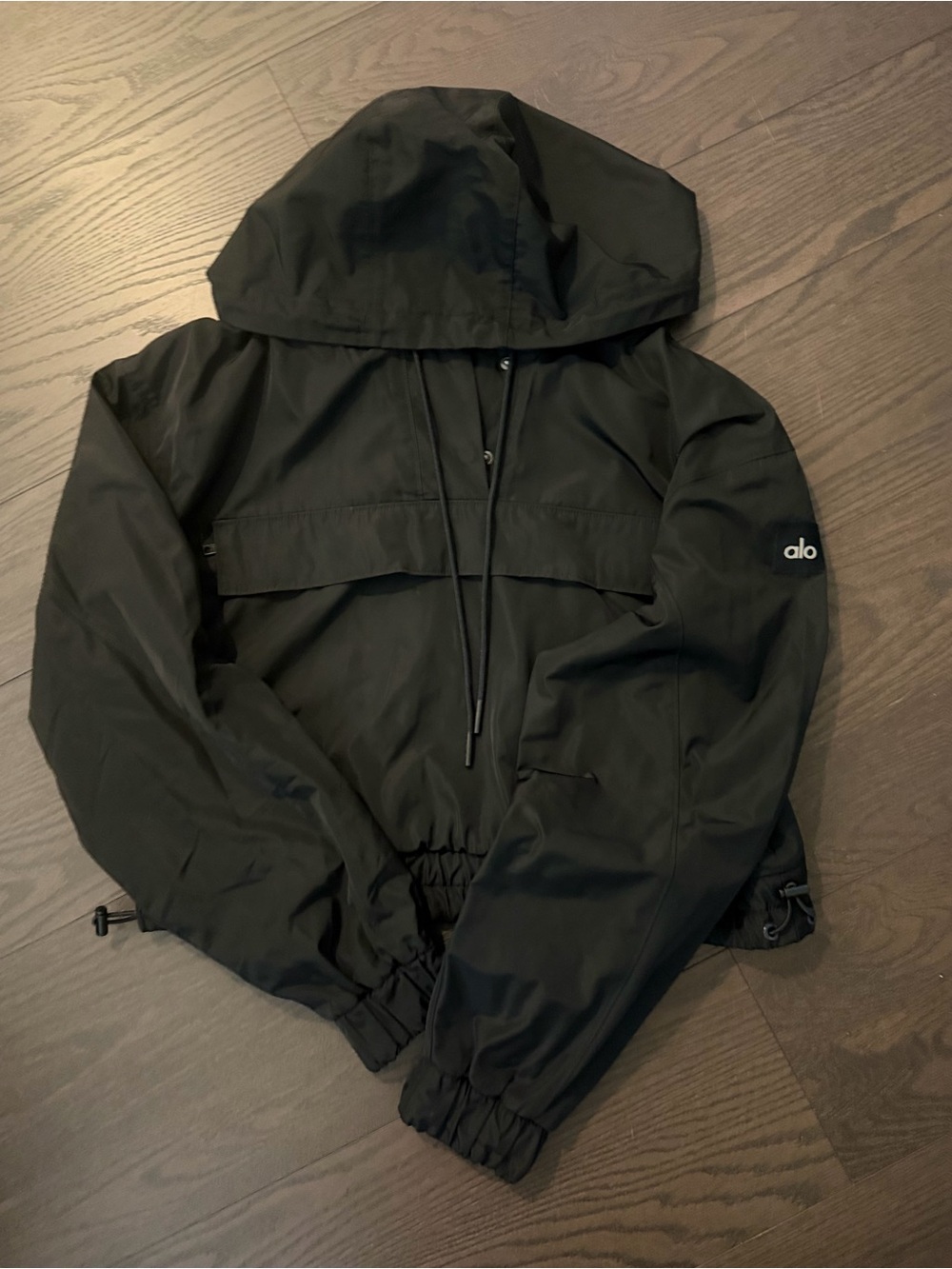 Alo women’s Black Hooded Anorak Jacket